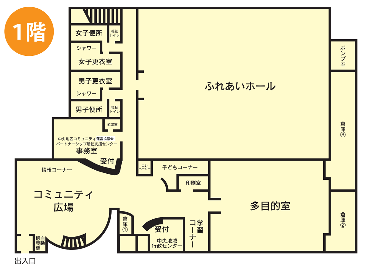 中央コミの施設地図