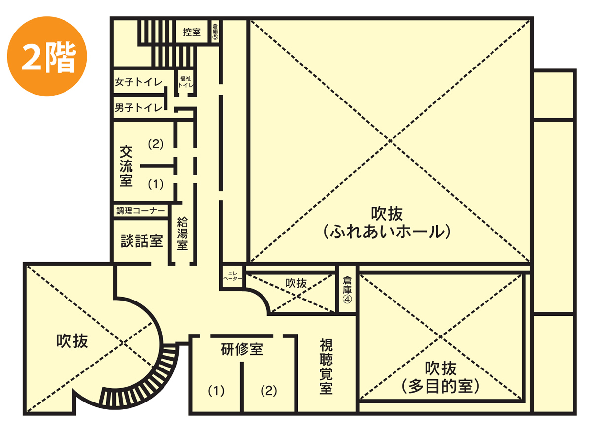 中央コミの2階地図