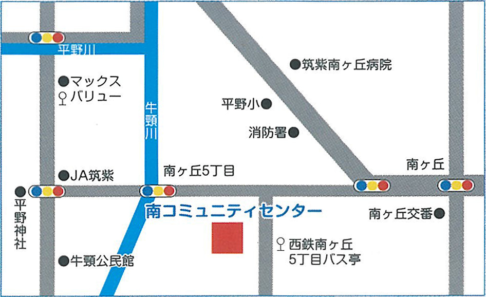 南コミの簡易地図